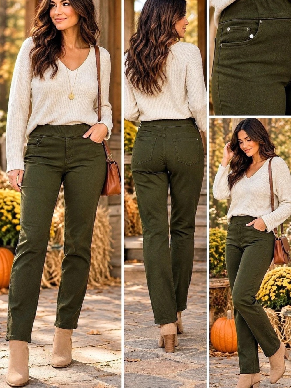 christian eriksen Women's Skinny Pants in Green Size 14 Like New